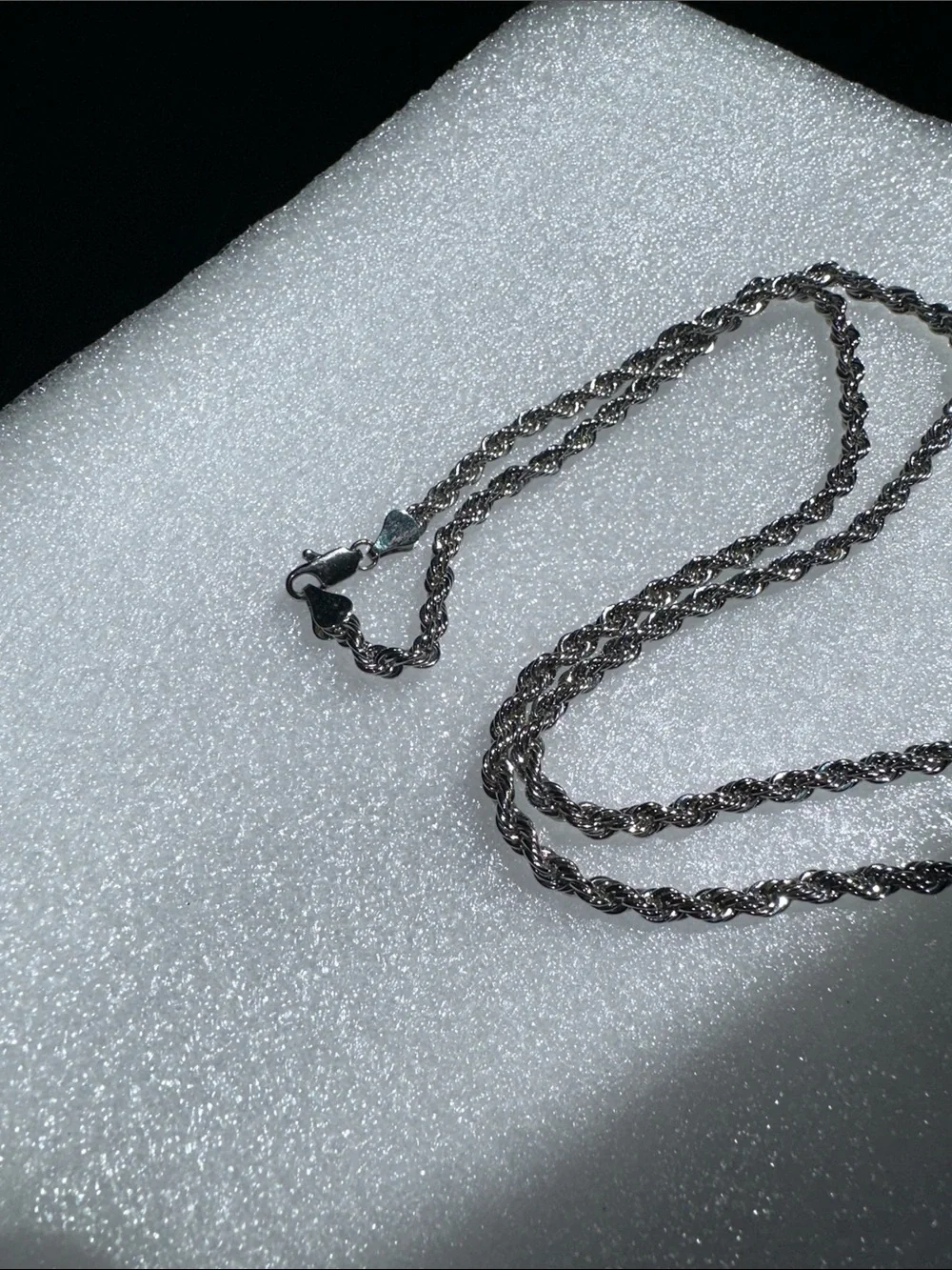Silver-Tone Rope Chain Necklace